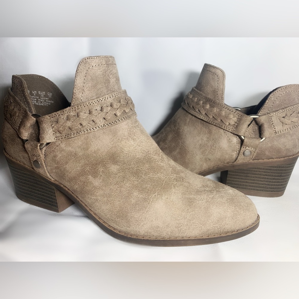 Fergalicious by Fergie Braided Strap, Open-Side, Booties